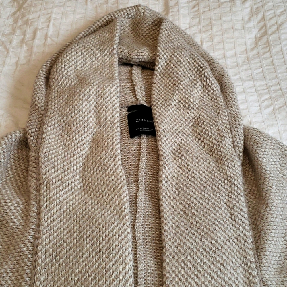 ZARA Knit Hooded Cardigan